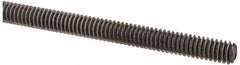 Value Collection - #8-32 UNC (Coarse), 2' Long, Low Carbon Steel Threaded Rod - Oil Finish Finish, Right Hand Thread - Exact Tool & Supply