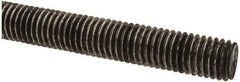 Made in USA - 1/2-13 UNC (Coarse), 2' Long, Low Carbon Steel Threaded Rod - Oil Finish Finish, Right Hand Thread - Exact Tool & Supply