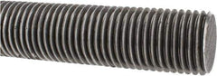 Made in USA - 1-1/2-6 UNC (Coarse), 2' Long, Low Carbon Steel Threaded Rod - Oil Finish Finish, Right Hand Thread - Exact Tool & Supply
