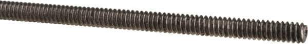 Made in USA - #4-40 UNC (Coarse), 3' Long, Low Carbon Steel Threaded Rod - Oil Finish Finish, Right Hand Thread - Exact Tool & Supply