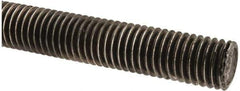 Made in USA - 9/16-12 UNC (Coarse), 3' Long, Low Carbon Steel Threaded Rod - Oil Finish Finish, Right Hand Thread - Exact Tool & Supply