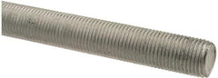 Made in USA - 1/2-20 UNF (Fine), 2' Long, Low Carbon Steel Threaded Rod - Zinc-Plated Finish, Right Hand Thread - Exact Tool & Supply