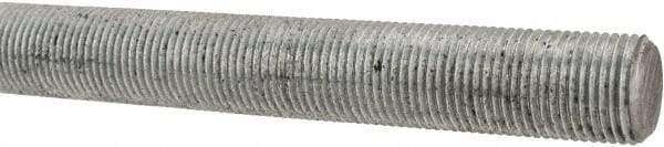 Made in USA - 5/8-18 UNF (Fine), 2' Long, Low Carbon Steel Threaded Rod - Zinc-Plated Finish, Right Hand Thread - Exact Tool & Supply