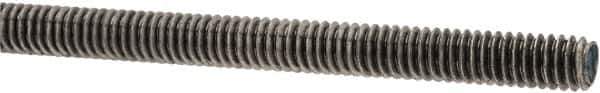 Made in USA - #8-32 UNC (Coarse), 3' Long, Stainless Steel Threaded Rod - Right Hand Thread - Exact Tool & Supply