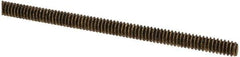 Made in USA - #4-40 UNC (Coarse), 3' Long, Brass Threaded Rod - Right Hand Thread - Exact Tool & Supply