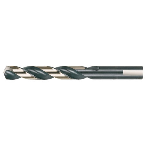 23/64 RHS / RHC HSS 135 Degree Split Point Heavy Duty Mechanics Length Drill - Black & Gold - Exact Tool & Supply