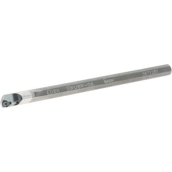 Iscar - 8.7mm Min Bore Diam, 125mm OAL, 8mm Shank Diam, E-SWUB Indexable Boring Bar - WB.T 0601.. Insert, Screw or Clamp Holding Method - Exact Tool & Supply
