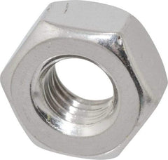 Value Collection - 5/16-18 UNC Stainless Steel Right Hand Heavy Hex Nut - 9/16" Across Flats, 19/64" High, Uncoated - Exact Tool & Supply