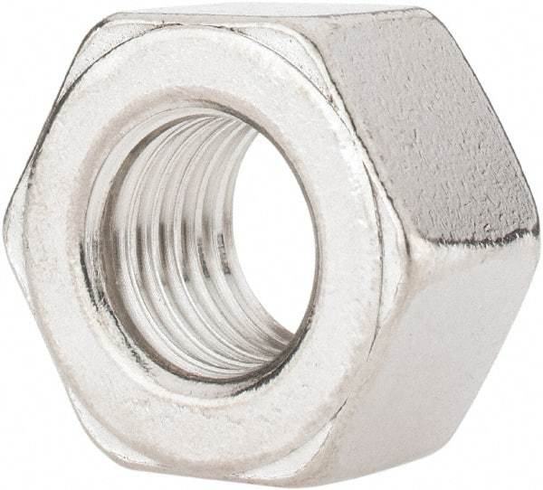Value Collection - 3/4-10 UNC Stainless Steel Right Hand Heavy Hex Nut - 1-1/4" Across Flats, 47/64" High, Uncoated - Exact Tool & Supply