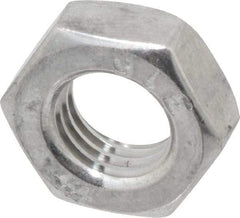 Value Collection - 5/16-24 UNF Stainless Steel Right Hand Hex Jam Nut - 1/2" Across Flats, 3/16" High, Uncoated - Exact Tool & Supply