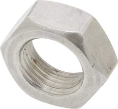 Value Collection - 5/8-18 UNF Stainless Steel Right Hand Hex Jam Nut - 15/16" Across Flats, 3/8" High, Uncoated - Exact Tool & Supply
