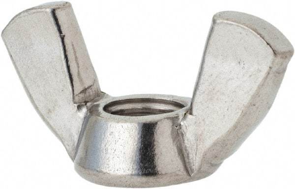 Value Collection - 5/16-18 UNC, Stainless Steel Standard Wing Nut - Grade 316, 1-1/4" Wing Span, 0.66" Wing Span - Exact Tool & Supply