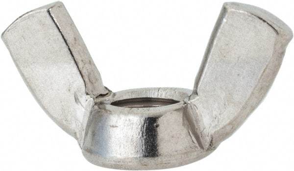 Value Collection - 3/8-16 UNC, Stainless Steel Standard Wing Nut - Grade 316, 1.44" Wing Span, 0.79" Wing Span - Exact Tool & Supply