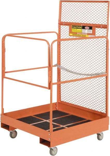 Ballymore - 64" Fork Deck Maintenance Platform - Rolling Work Platform, 1,000 Lb Capacity, 36" Base Width x 36" Base Depth, Abrasive Mat Tread - Exact Tool & Supply