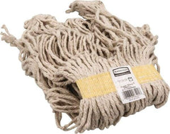 Rubbermaid - 1" Yellow Head Band, Small Cotton Loop End Mop Head - 4 Ply, Side Loading Connection, Use for General Purpose - Exact Tool & Supply