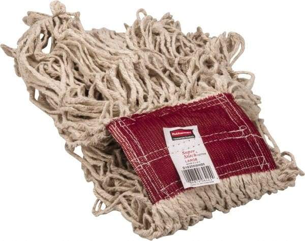 Rubbermaid - 5" Red Head Band, Large Cotton Loop End Mop Head - 4 Ply, Use for General Purpose - Exact Tool & Supply