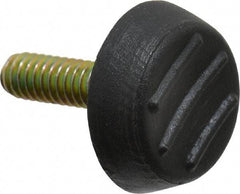 Vlier - 1/4-20 Bolt Thread, Stud Mount Leveling Pad & Mount - 75 Max Lb Capacity, 0.95" Base Diam, 0.98" Thread Length - Exact Tool & Supply