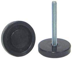 Vlier - 3/8-16 Bolt Thread, Stud Mount Leveling Pad & Mount - 200 Max Lb Capacity, 2" Base Diam, 2.36" Thread Length - Exact Tool & Supply