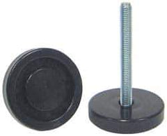 Vlier - 3/8-16 Bolt Thread, Stud Mount Leveling Pad & Mount - 200 Max Lb Capacity, 2" Base Diam, 2.36" Thread Length - Exact Tool & Supply