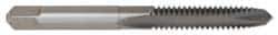 Made in USA - 1/4-20 UNC, 2 Flute, Bright Finish, Solid Carbide Spiral Point Tap - Plug Chamfer, Right Hand Thread, 2-1/2" OAL, 1" Thread Length, 0.255" Shank Diam, 3B Class of Fit - Exact Tool & Supply