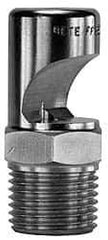 Bete Fog Nozzle - 3/8" Pipe, 145° Spray Angle, Grade 303 Stainless Steel, Extra Wide Fan Nozzle - Male Connection, 9.49 Gal per min at 100 psi, 3/16" Orifice Diam - Exact Tool & Supply