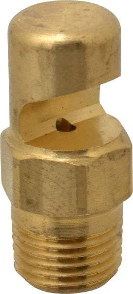 Bete Fog Nozzle - 1/8" Pipe, 145° Spray Angle, Brass, Extra Wide Fan Nozzle - Male Connection, 1.58 Gal per min at 100 psi, 0.073" Orifice Diam - Exact Tool & Supply