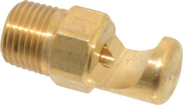 Bete Fog Nozzle - 1/8" Pipe, 145° Spray Angle, Brass, Extra Wide Fan Nozzle - Male Connection, 4.74 Gal per min at 100 psi, 0.129" Orifice Diam - Exact Tool & Supply