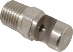Bete Fog Nozzle - 1/4" Pipe, 145° Spray Angle, Grade 303 Stainless Steel, Extra Wide Fan Nozzle - Male Connection, 6.96 Gal per min at 100 psi, 5/32" Orifice Diam - Exact Tool & Supply