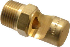 Bete Fog Nozzle - 1/2" Pipe, 145° Spray Angle, Brass, Extra Wide Fan Nozzle - Male Connection, 37.9 Gal per min at 100 psi, 3/8" Orifice Diam - Exact Tool & Supply
