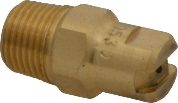Bete Fog Nozzle - 1/8" Pipe, 30° Spray Angle, Brass, Standard Fan Nozzle - Male Connection, 0.79 Gal per min at 100 psi, 0.057" Orifice Diam - Exact Tool & Supply