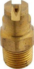 Bete Fog Nozzle - 1/8" Pipe, 65° Spray Angle, Brass, Standard Fan Nozzle - Male Connection, 0.79 Gal per min at 100 psi, 0.057" Orifice Diam - Exact Tool & Supply