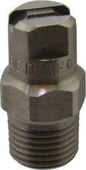 Bete Fog Nozzle - 1/8" Pipe, 90° Spray Angle, Grade 303 Stainless Steel, Standard Fan Nozzle - Male Connection, 0.79 Gal per min at 100 psi, 0.057" Orifice Diam - Exact Tool & Supply
