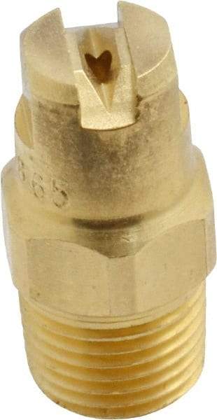 Bete Fog Nozzle - 1/8" Pipe, 65° Spray Angle, Brass, Standard Fan Nozzle - Male Connection, 1.26 Gal per min at 100 psi, 0.072" Orifice Diam - Exact Tool & Supply