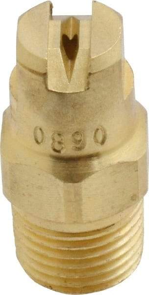 Bete Fog Nozzle - 1/8" Pipe, 90° Spray Angle, Brass, Standard Fan Nozzle - Male Connection, 1.26 Gal per min at 100 psi, 0.072" Orifice Diam - Exact Tool & Supply