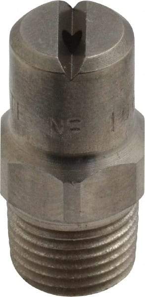 Bete Fog Nozzle - 1/8" Pipe, 65° Spray Angle, Grade 303 Stainless Steel, Standard Fan Nozzle - Male Connection, 1.58 Gal per min at 100 psi, 0.08" Orifice Diam - Exact Tool & Supply