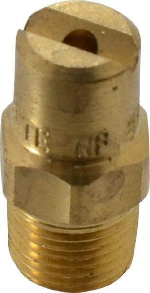 Bete Fog Nozzle - 1/8" Pipe, 30° Spray Angle, Brass, Standard Fan Nozzle - Male Connection, 3.16 Gal per min at 100 psi, 0.109" Orifice Diam - Exact Tool & Supply