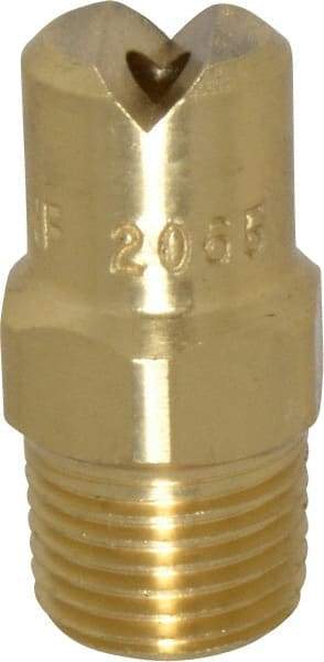 Bete Fog Nozzle - 1/8" Pipe, 65° Spray Angle, Brass, Standard Fan Nozzle - Male Connection, 3.16 Gal per min at 100 psi, 0.109" Orifice Diam - Exact Tool & Supply