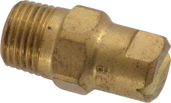Bete Fog Nozzle - 1/8" Pipe, 90° Spray Angle, Brass, Standard Fan Nozzle - Male Connection, 3.16 Gal per min at 100 psi, 0.109" Orifice Diam - Exact Tool & Supply