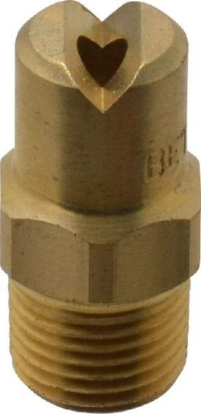 Bete Fog Nozzle - 1/8" Pipe, 65° Spray Angle, Brass, Standard Fan Nozzle - Male Connection, 4.74 Gal per min at 100 psi, 0.141" Orifice Diam - Exact Tool & Supply