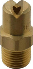Bete Fog Nozzle - 1/8" Pipe, 65° Spray Angle, Brass, Standard Fan Nozzle - Male Connection, 4.74 Gal per min at 100 psi, 0.141" Orifice Diam - Exact Tool & Supply