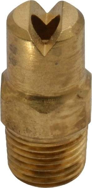 Bete Fog Nozzle - 1/8" Pipe, 30° Spray Angle, Brass, Standard Fan Nozzle - Male Connection, 6.32 Gal per min at 100 psi, 5/32" Orifice Diam - Exact Tool & Supply