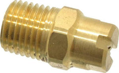 Bete Fog Nozzle - 1/4" Pipe, 30° Spray Angle, Brass, Standard Fan Nozzle - Male Connection, 0.79 Gal per min at 100 psi, 0.057" Orifice Diam - Exact Tool & Supply