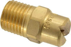 Bete Fog Nozzle - 1/4" Pipe, 65° Spray Angle, Brass, Standard Fan Nozzle - Male Connection, 2.37 Gal per min at 100 psi, 3/32" Orifice Diam - Exact Tool & Supply
