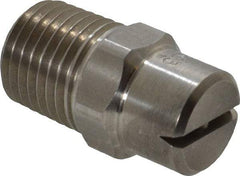 Bete Fog Nozzle - 1/4" Pipe, 120° Spray Angle, Grade 303 Stainless Steel, Standard Fan Nozzle - Male Connection, 2.37 Gal per min at 100 psi, 3/32" Orifice Diam - Exact Tool & Supply