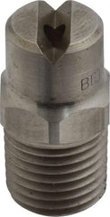 Bete Fog Nozzle - 1/4" Pipe, 65° Spray Angle, Grade 303 Stainless Steel, Standard Fan Nozzle - Male Connection, 4.74 Gal per min at 100 psi, 0.141" Orifice Diam - Exact Tool & Supply