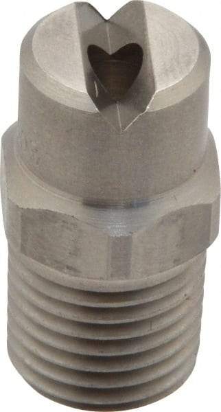 Bete Fog Nozzle - 1/4" Pipe, 65° Spray Angle, Grade 303 Stainless Steel, Standard Fan Nozzle - Male Connection, 7.91 Gal per min at 100 psi, 0.172" Orifice Diam - Exact Tool & Supply