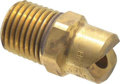Bete Fog Nozzle - 1/4" Pipe, 30° Spray Angle, Brass, Standard Fan Nozzle - Male Connection, 11.1 Gal per min at 100 psi, 0.203" Orifice Diam - Exact Tool & Supply
