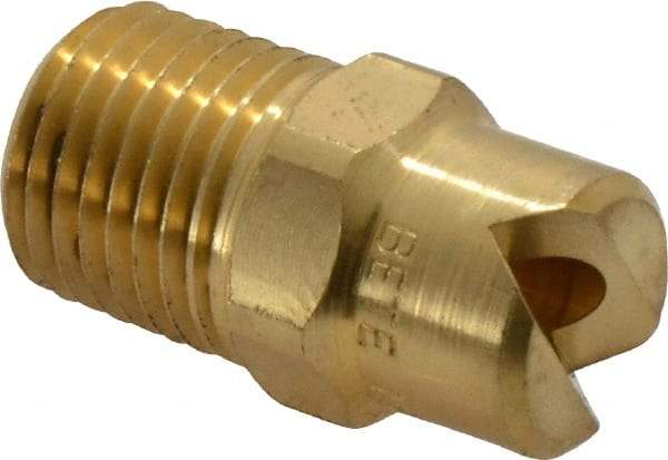 Bete Fog Nozzle - 1/4" Pipe, 65° Spray Angle, Brass, Standard Fan Nozzle - Male Connection, 11.1 Gal per min at 100 psi, 0.203" Orifice Diam - Exact Tool & Supply