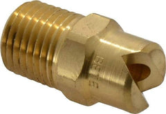 Bete Fog Nozzle - 1/4" Pipe, 65° Spray Angle, Brass, Standard Fan Nozzle - Male Connection, 11.1 Gal per min at 100 psi, 0.203" Orifice Diam - Exact Tool & Supply