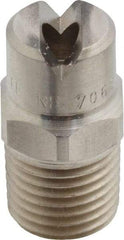 Bete Fog Nozzle - 1/4" Pipe, 65° Spray Angle, Grade 303 Stainless Steel, Standard Fan Nozzle - Male Connection, 11.1 Gal per min at 100 psi, 0.203" Orifice Diam - Exact Tool & Supply